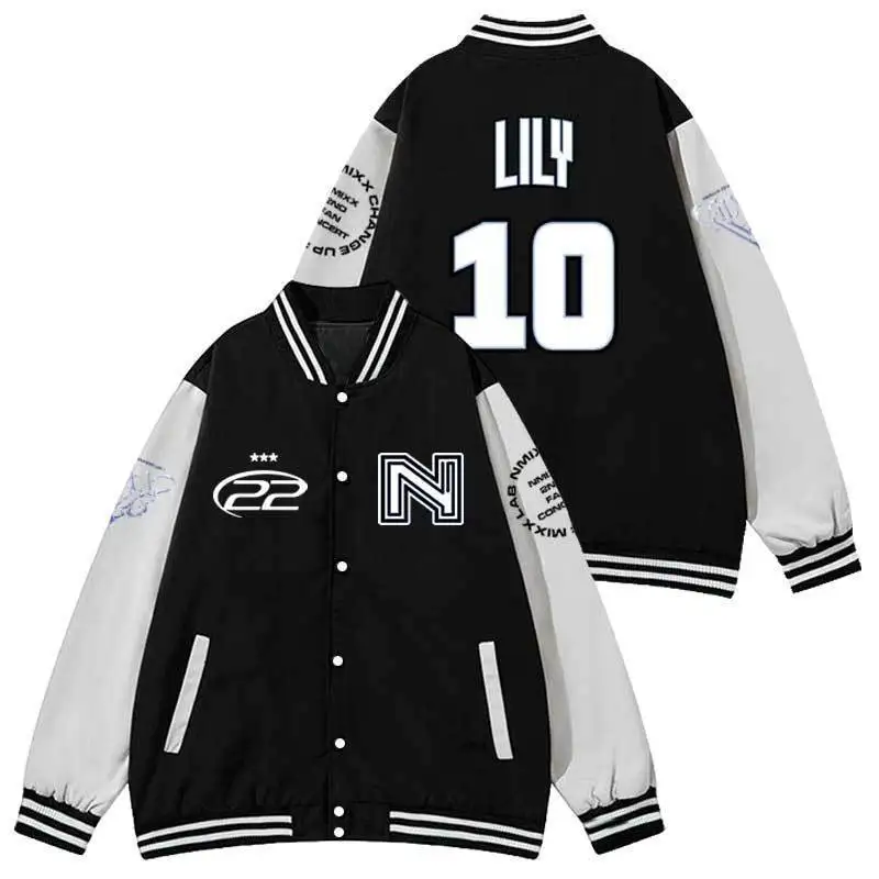 Nmixxs Jacket 2025 FM Concert NMIXXS CHANGE UP MIXX LAB Baseball Jersey Jacket American Style Couple Costume Casual Scene Top