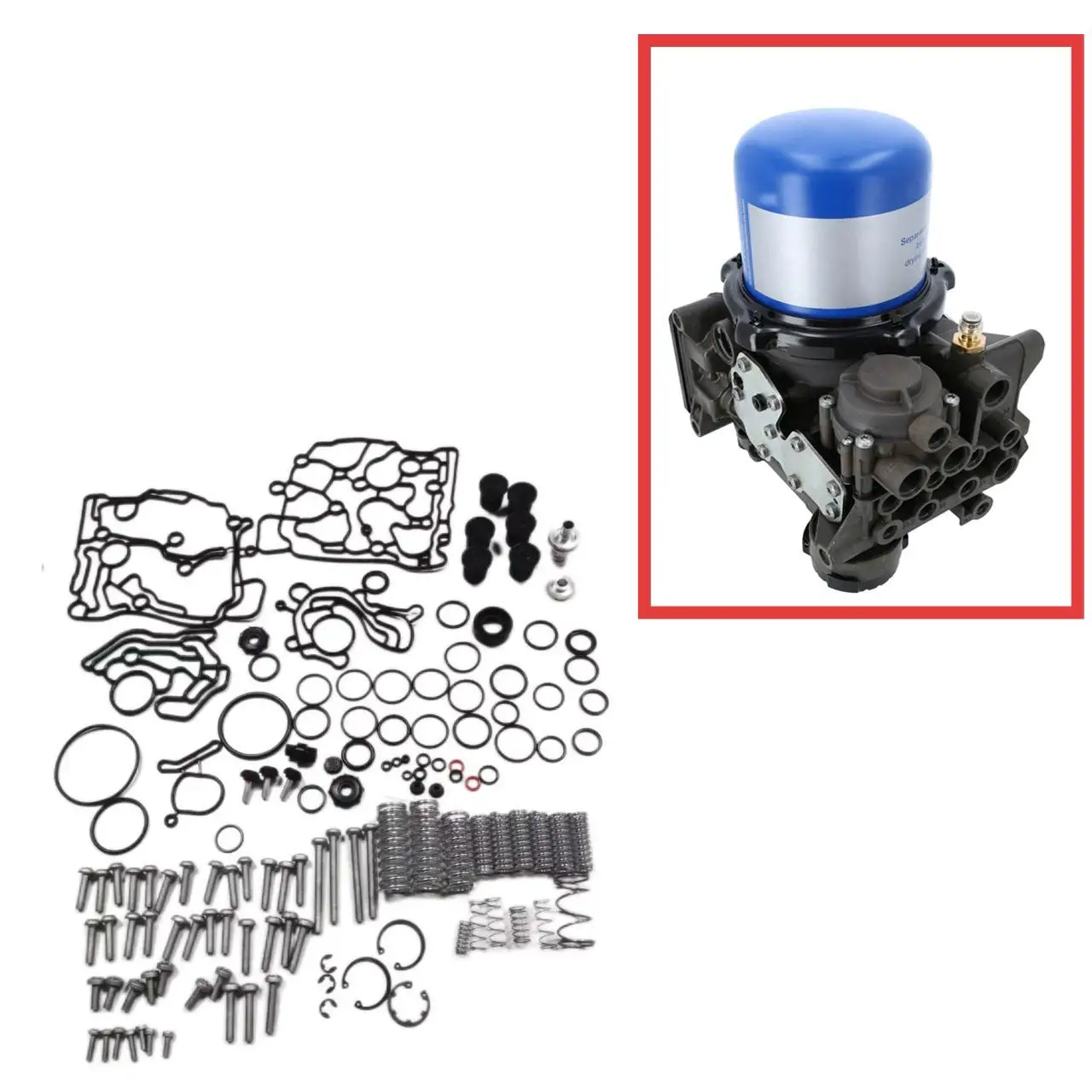 

Подходит для VOLVO RENAULT Truck APM, ремонтный пакет осушителя воздуха OEM 22358797 EKKB63.26 22242663 22820097 85020917 7422242664