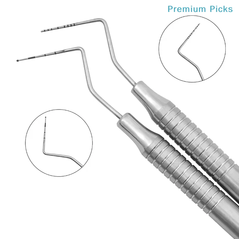portableDental Stainless Steel Periodontal Probe With Scaler 1-10 1-15  Probe Instrument Tool Teeth Clean Hygiene Tools