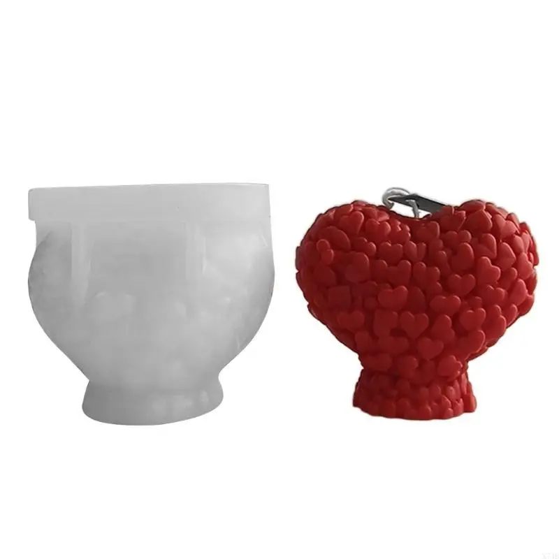 3D Love Heart Silicone Mold DIY Handmade Creative Plaster
