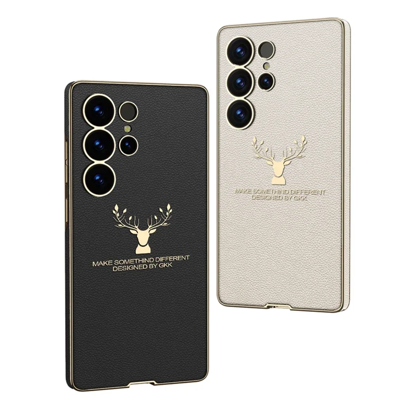 

Luxury For Samsung Galaxy S25 Ultra Case Ultra Thin Electroplated Matte Leather Soft Silicone Shockproof Back Cover Accessories