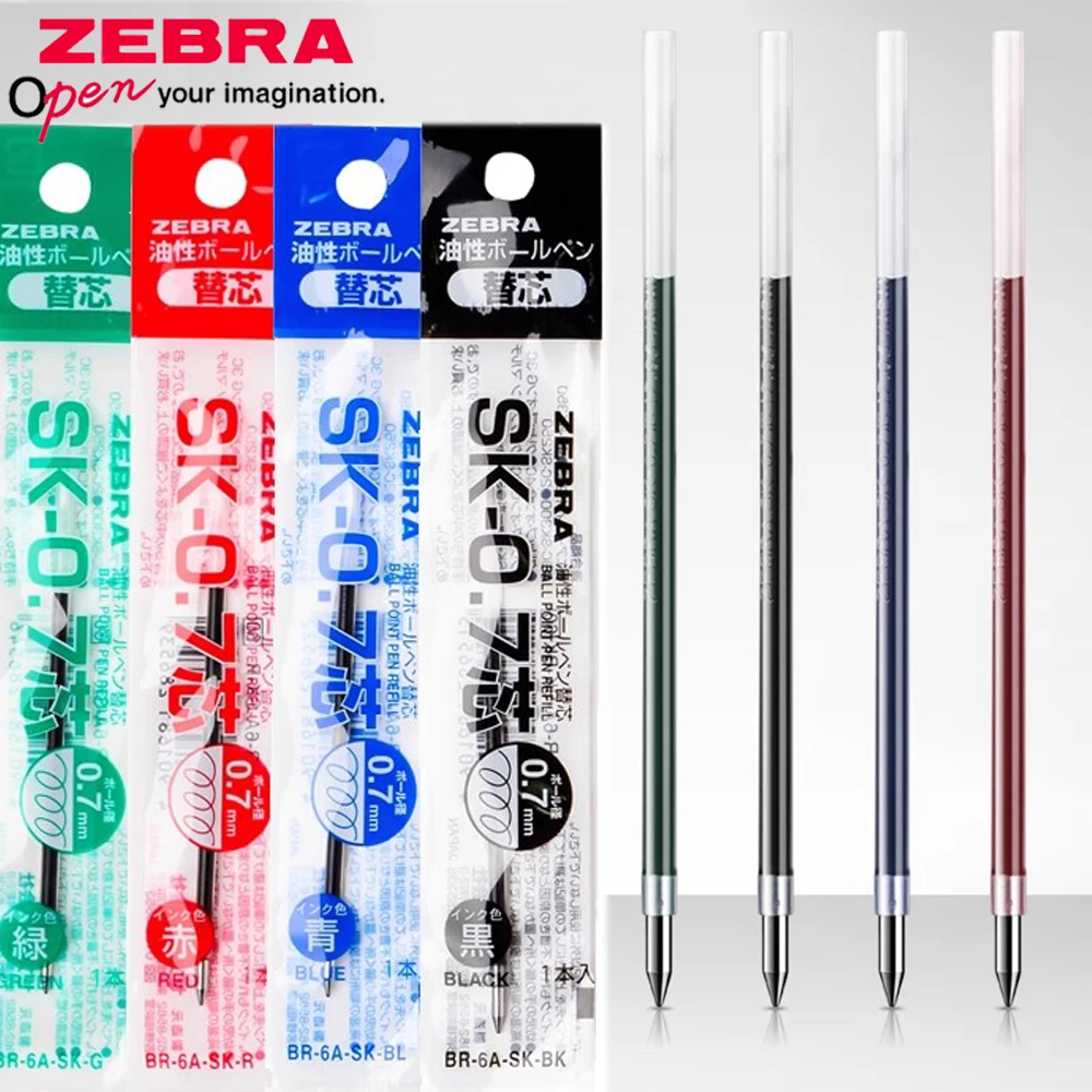 

10 шт., японские стержни для шариковых ручек ZEBRA SK-0,7, многофункциональный четырехцветный сердечник гелевой ручки для канцелярских ручек B4SA1/B4A3/B4SA3, 10 шт.