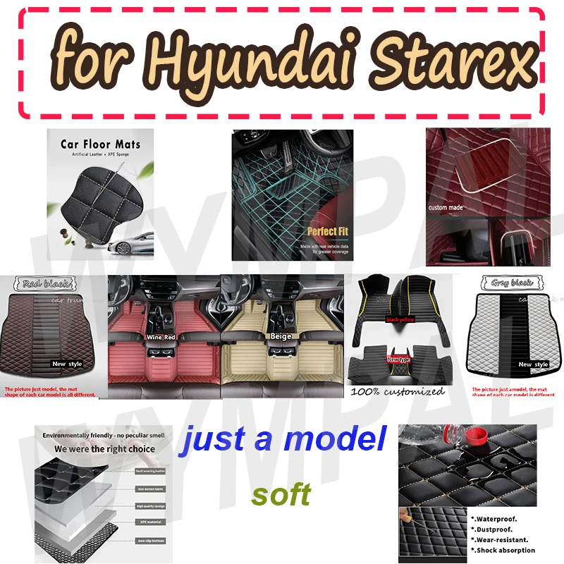 

LUXURY Car Floor Mat For Hyundai Starex H-1 TQ 2008~2017 Anti-dirty Pad Car Acessories Full Set
