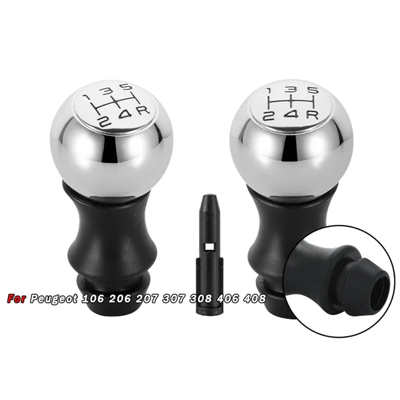 

Aluminum Alloy Plated Gear Shift Knob for Peugeot 307/207/406/408/308 - Transmission Shifter Handle, Durable Car Accessories