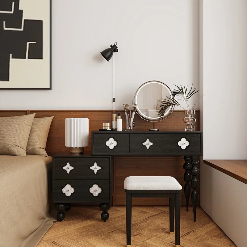 

Табурет Зеркало Комод для девочек Eithe Ящики Спальня Деревянный Туалетный столик для гостиной Хранение макияжа Comoda Pra Quarto Мебель