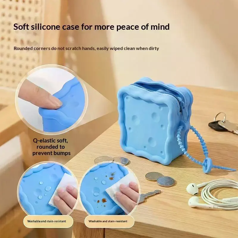 Durable Silicone Tote Bag for Kids Cute DIY Hole Design Soft Waterproof Colorful for Outdoor Sports Game Use