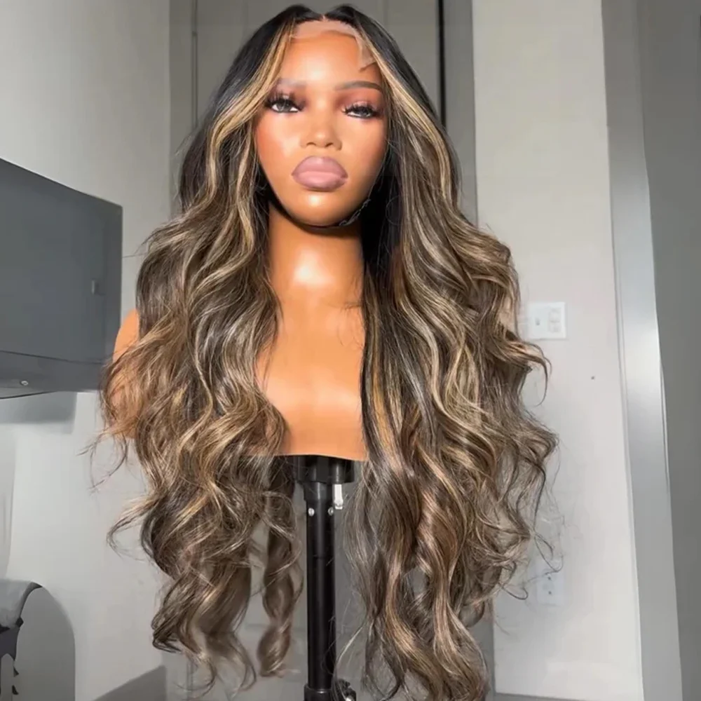

Highlight Loose Body Wave 13x6 Lace Frontal Wigs Human Hair 30 Inch High Density Lace Front Wig Colored Brazilian Wig For Women