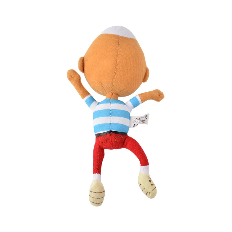 Personagem dos desenhos animados jeff engraçado boneca pequeno brinquedo de pelúcia mão fantoche agarrar máquina boneca presente aniversário das crianças para amigos