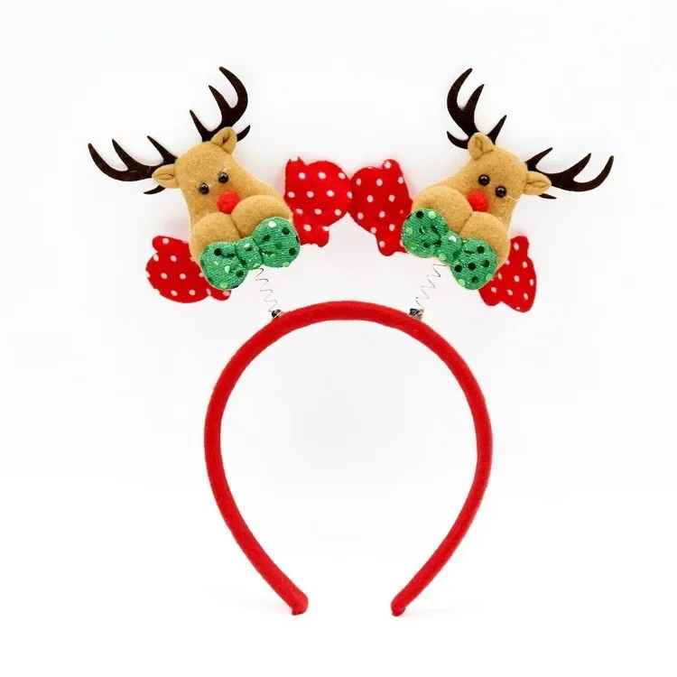 Christmas Headband Antler Xmas Tree Elk Snowman Hair Clip Xmas Dress Up Props Noel Navidad Natal Merry Christmas Headbands