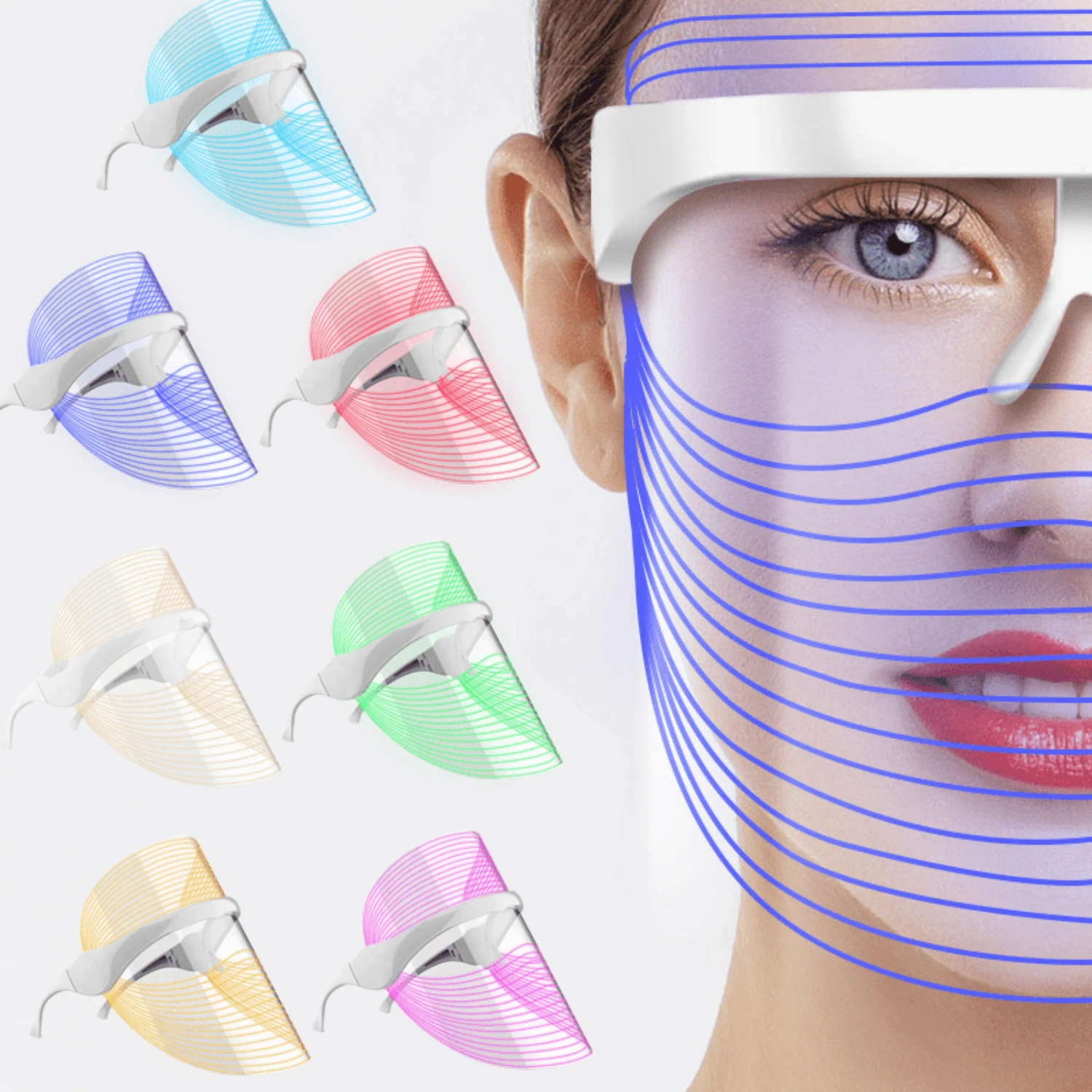 Professional Grade High Quality Adjustable LED Light Therapy Face Mask for Superior Skin Rejuvenation, Anti Wrinkle, and Acne Tr