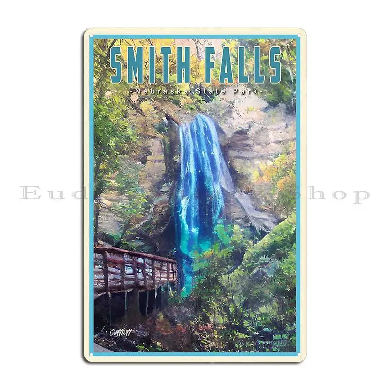 Pretty Midwest Travel Nebraska Huskers Smith Falls State Park Nebraska Metal Plaque Poster Club Bar Custom Poster