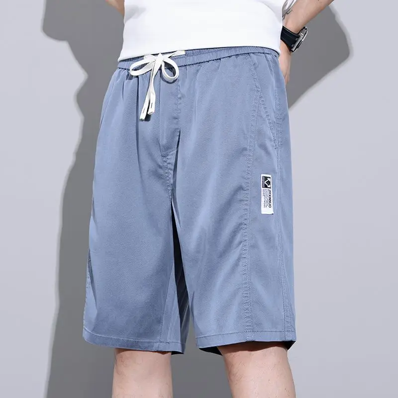 

Spring and summer new men's Lyocell Tencel shorts in multiple colors, comfortable and versatile, micro elastic denim shorts