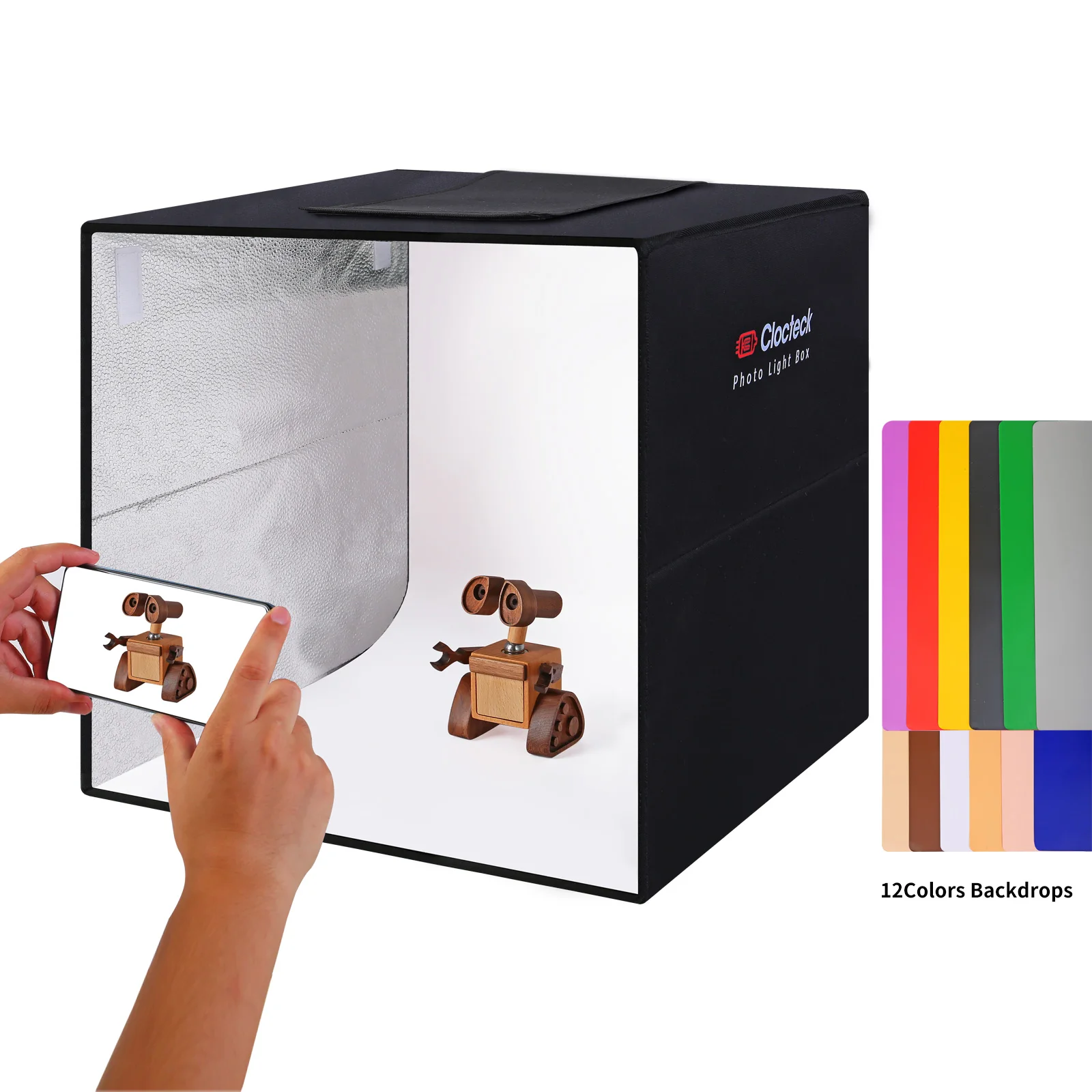 dobravel fotografia light box kit photo studio tenda de tiro sided color backgrounds tamanho pequeno do produto 01