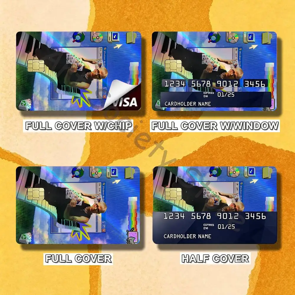Singer J-Joost Klein Laser-like texture Card Sticker Credit Visa Debit Bank Charge Card Bus Metro Sticker Decal Decoration
