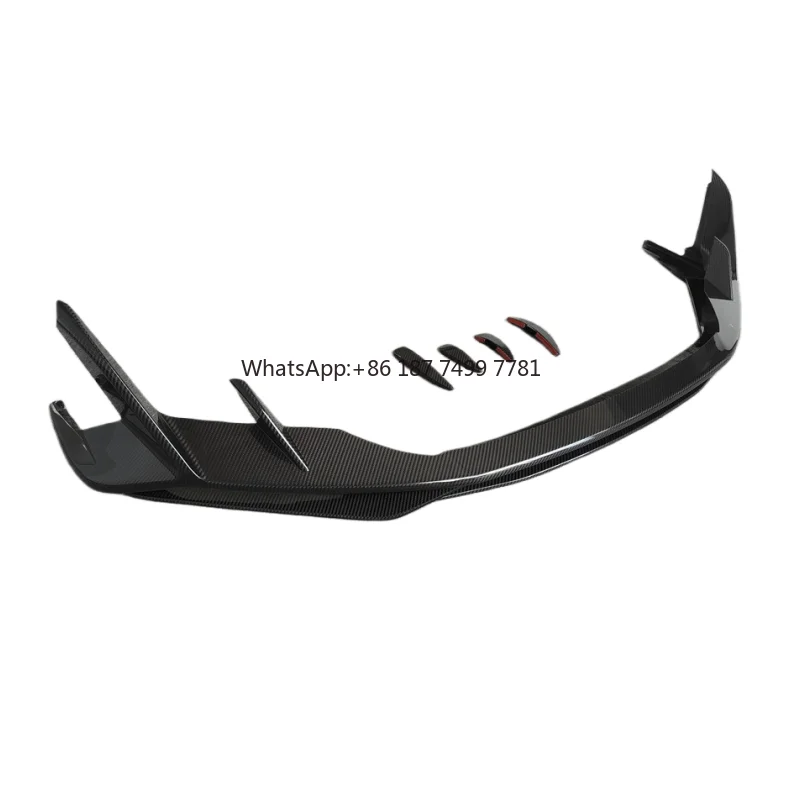 

For . R8 Auto Parts Cap Style Carbon Fiber Front Spoiler Front Lip Front Splitter Fan Blade for . R8 2021-2023
