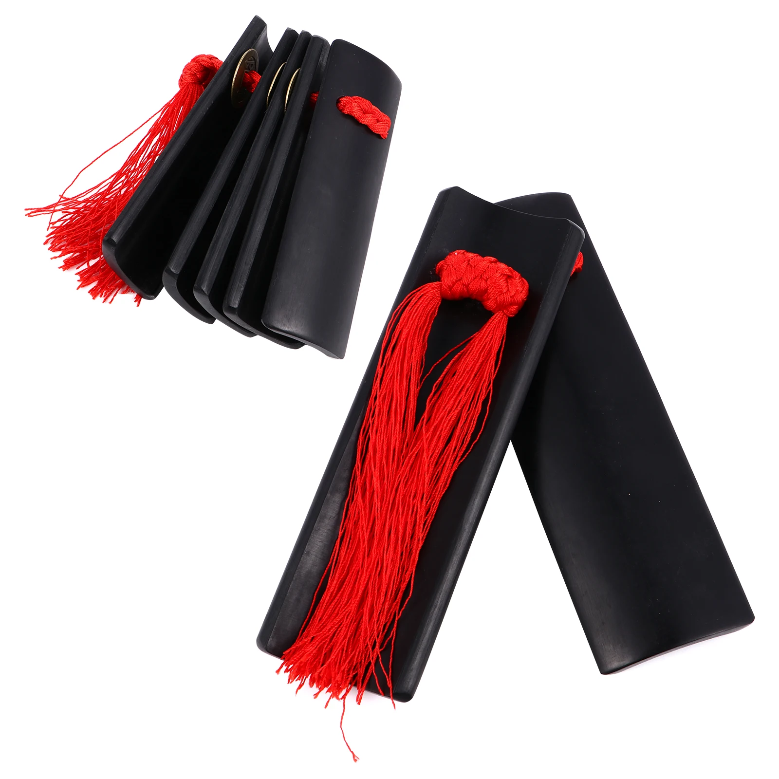 

1Pair Bamboo Clapper Traditional Kuaiban Handmade Crisp Sound Hand Percussion Chinese Allegro Instruments Traditional Kuaiban