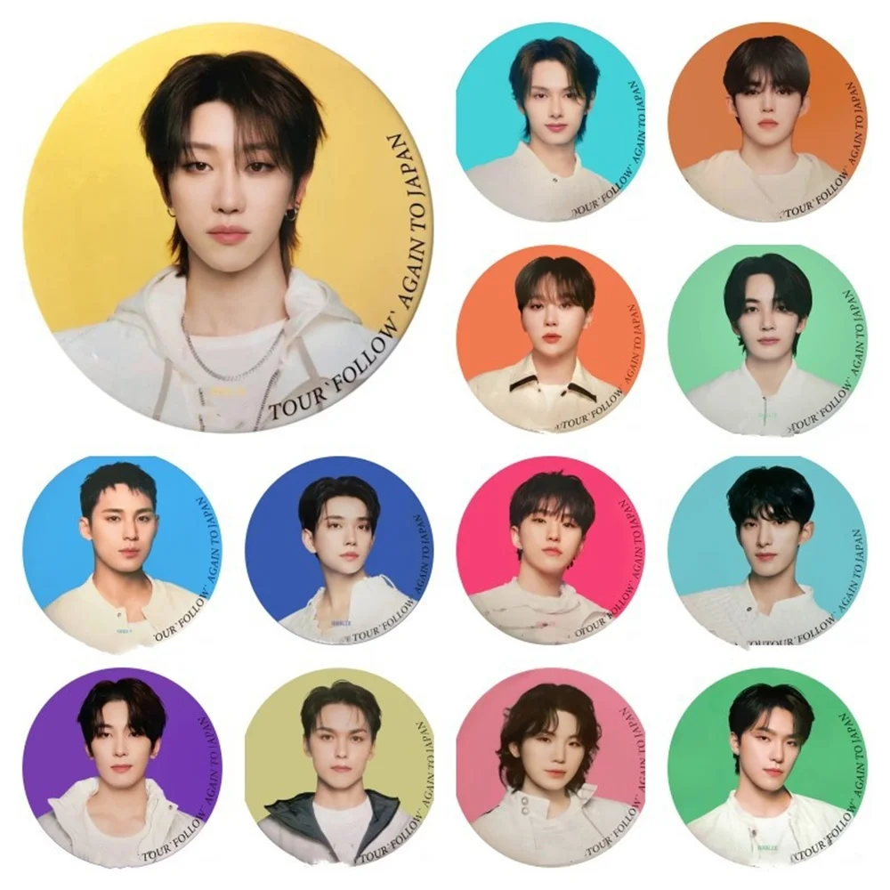 KPOP Idols WONWOO HOSHI WOOZI Tinplate Badge High Quality INS Style Clothing Decoration Student Birthday Gift MINGYU WOOZI Gifts