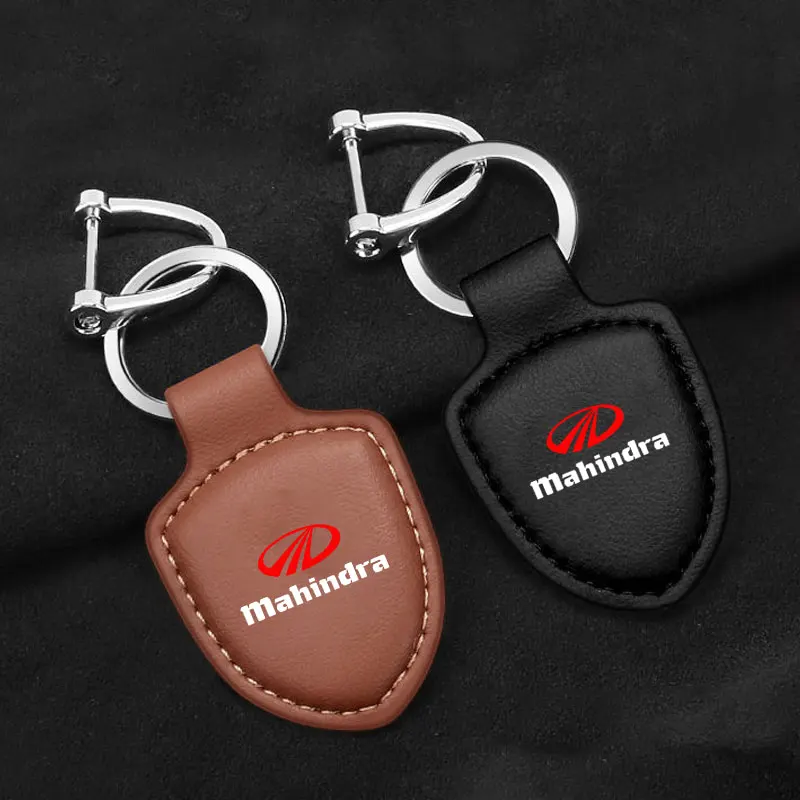 Car smart key case cover keywallet leather keychain protect For Mahindra kuv100 xuv700 300 tuv300 mahindra pik up 4x4 Accessory