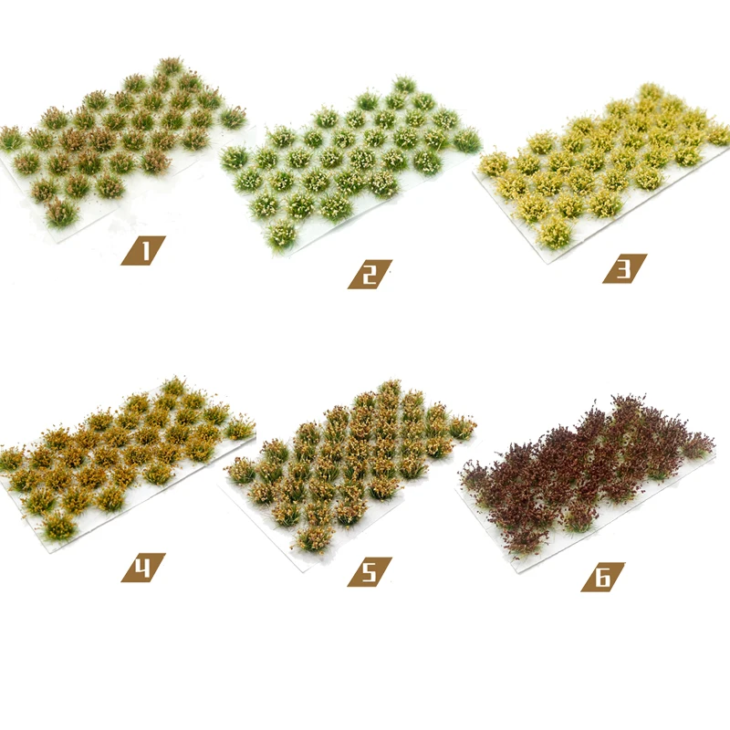 Miniature Bushes Grass Cluster Model ABS Shrub Vegetation Materials For Military Building Sand Table Landscape Diorama Kits 1Box