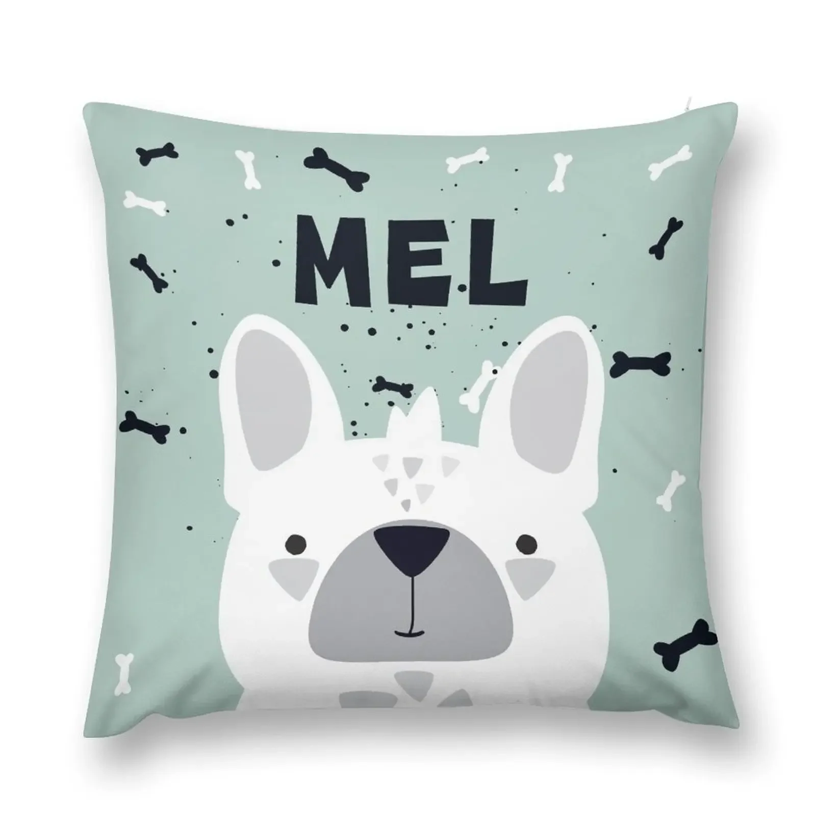 

Frenchie - Mel Throw Pillow Sofa Cushions pillows decor home Pillow Cover anime girl pillow