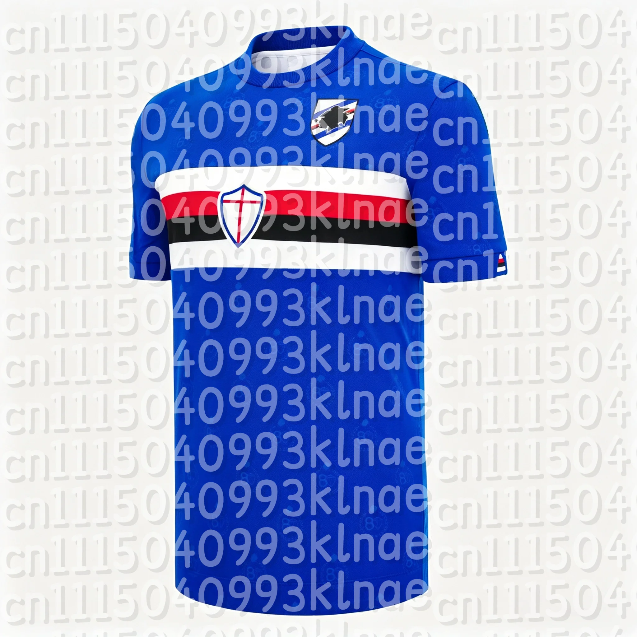2026-27 New Sampdoria Style Family Matching Outfits Soccer Jersey Summer Casual Short Sleeve Football T-Shirt Women Kids Clothes