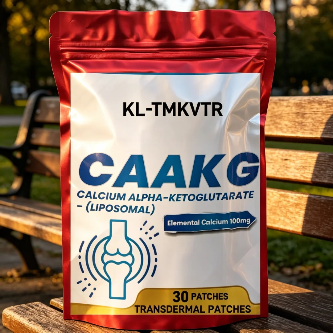 30 Patches Calcium Alpha-Ketoglutarate Transdermal Patches for Women & Men High Absorption for Bone Health