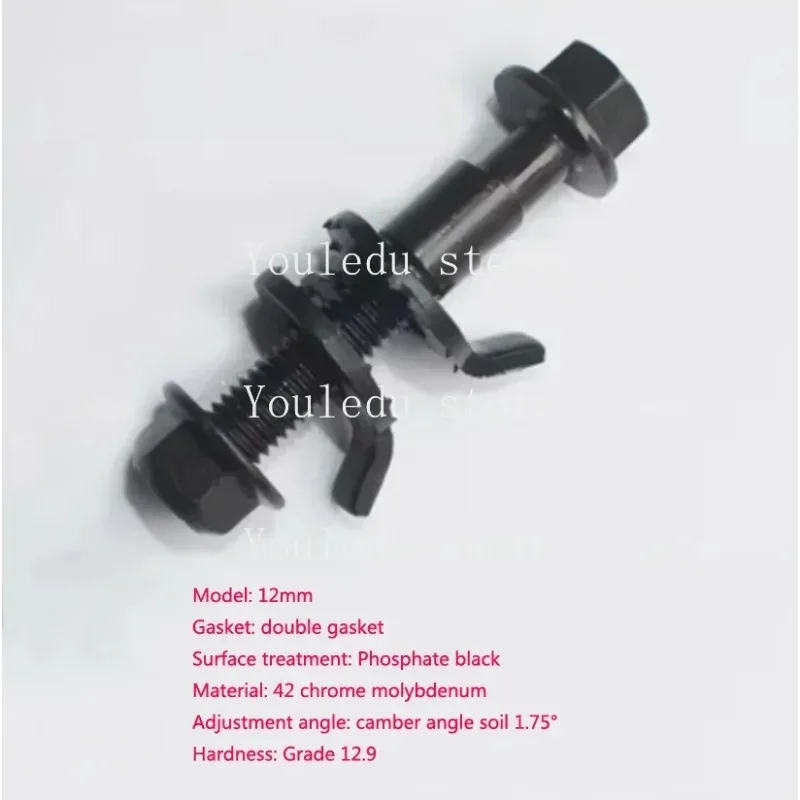 4pcs/Set 12mm Wheel Alignment Camber Bolt 12.9 Eccentric Adjustment Screw Car Repair Tool