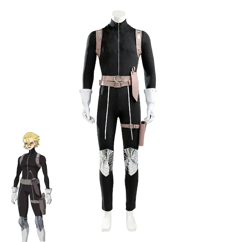 Disfraz de Cosplay de Anime Stanley Snyder con Arnés de PU, Peluca, Guantes para Halloween, Comic Con, Actuaciones en Escenario y Juego de Rol