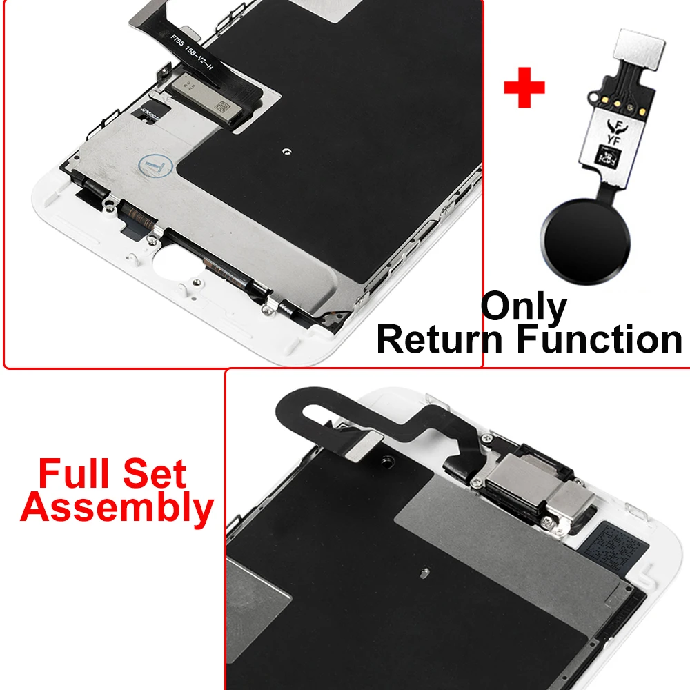 Full LCD For iPhone 8 8 Plus Display Screen With Home Button A1907 A1864 Full Assembly Touch Digitizer Replacement Phone Repair