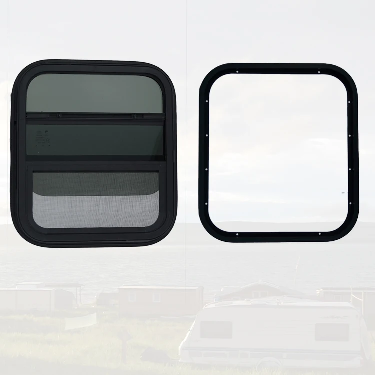 

Manufacturer Supplier RV Window 356*559mm Vertical Waterproof Tempered Glass Trailer Window For Campers Car Windows