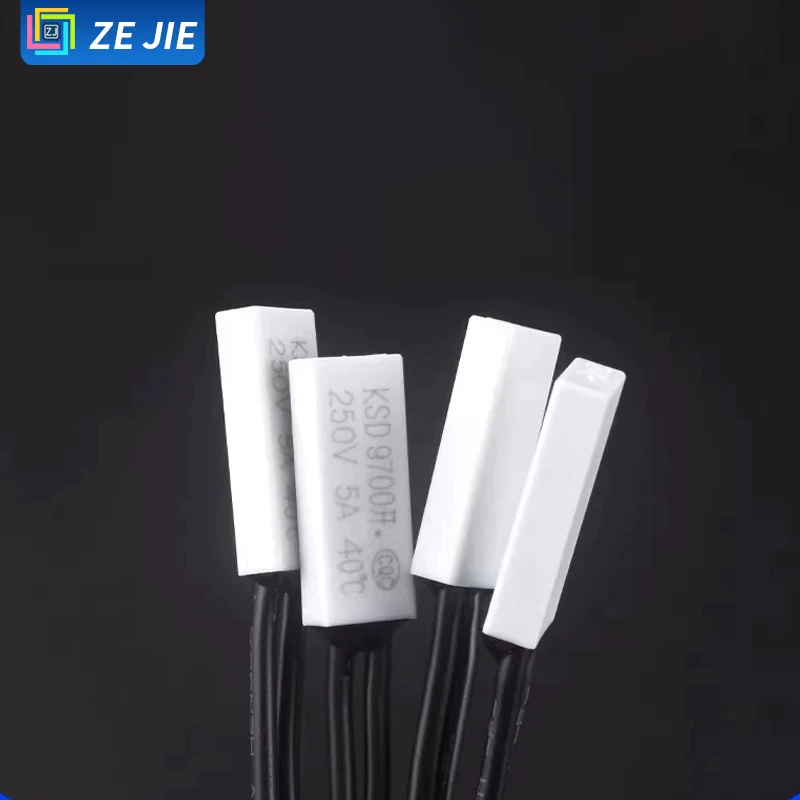 KSD9700 Normally Open & Normally Closed Thermal Cutoff Switch, Plastic Thermal Protector, 5A, Available Temperatures: 40/50/60/7