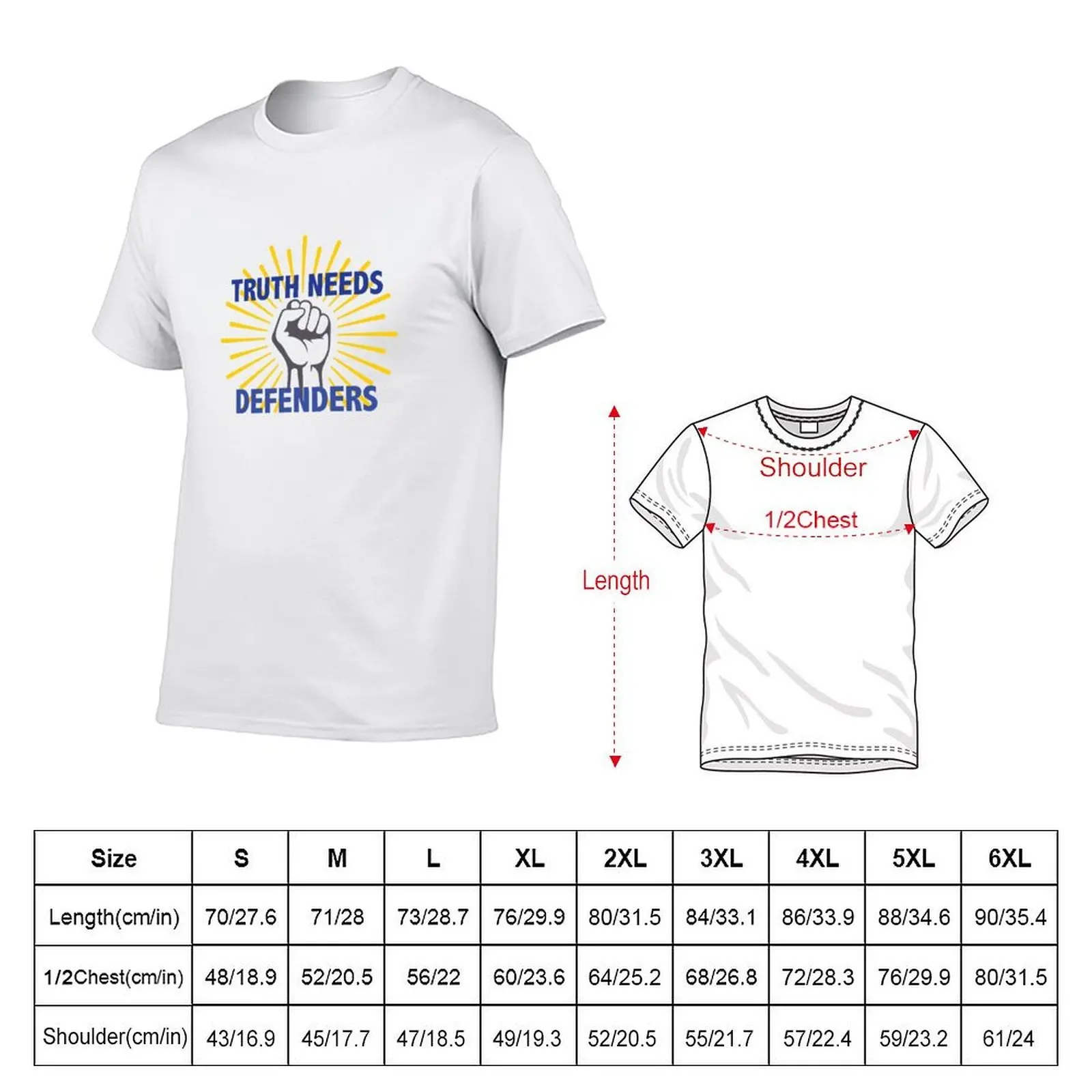 Truth Needs Defenders T-Shirt cotton t shirts high quality t shirt men 100% cotton luxury brand printed t shirts for man T-shirt