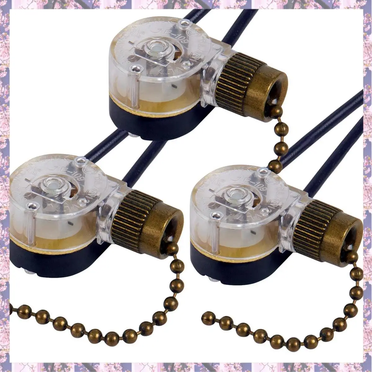 2025 الاتجاه 3 حزمة مروحة السقف مفتاح الإضاءة ZE-109 مفتاح مروحة السقف سحب سلسلة التبديل استبدال