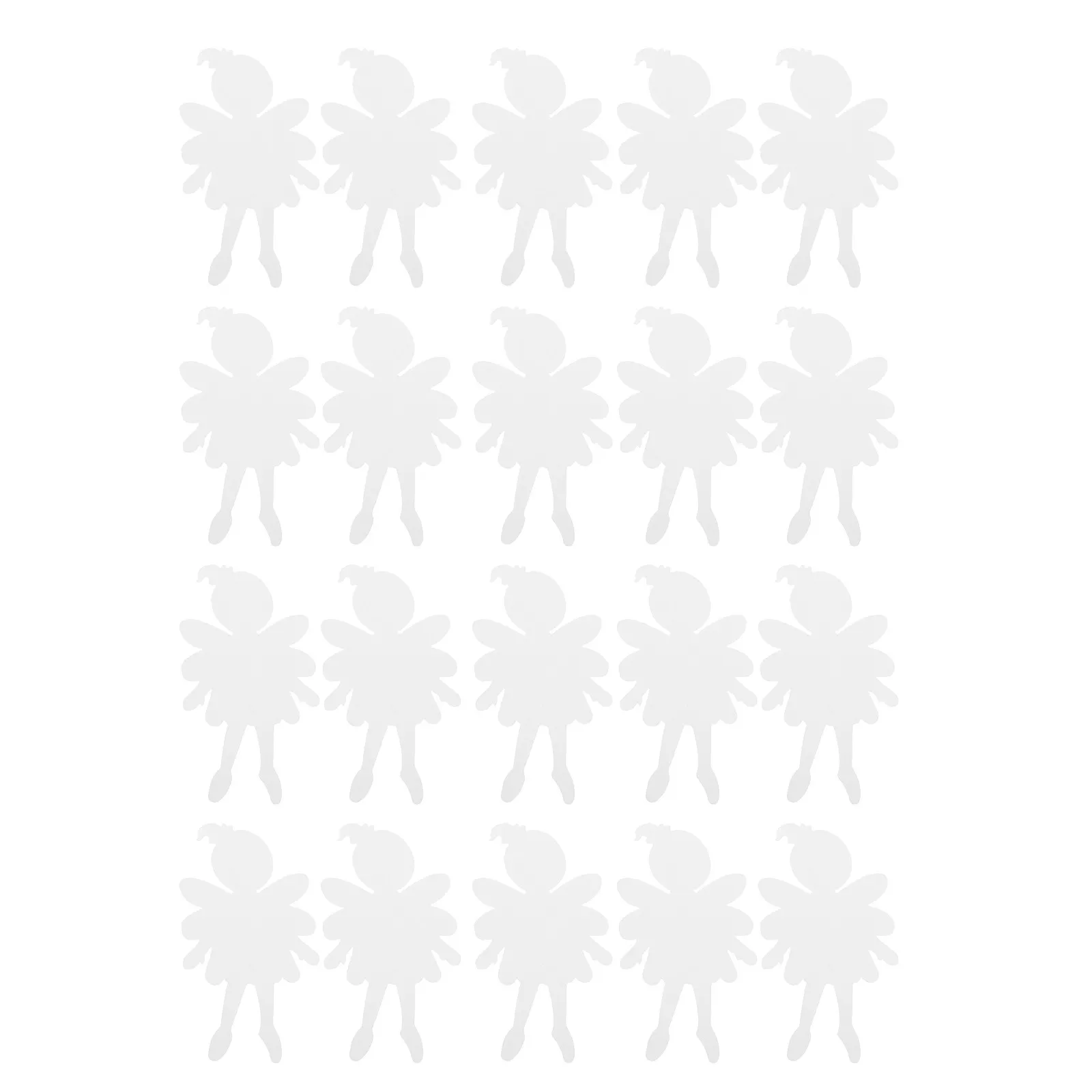 20Pcs White Cardboard Person Cutouts Blank Paper Shapes for Handicraft Preschool Crafts Classroom Decoration