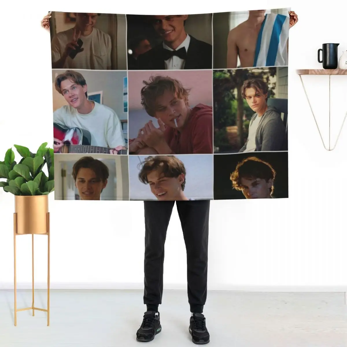 Conrad Fisher Collage Throw Blanket halloween Decoratives Large Single cosplay anime wednesday Blankets