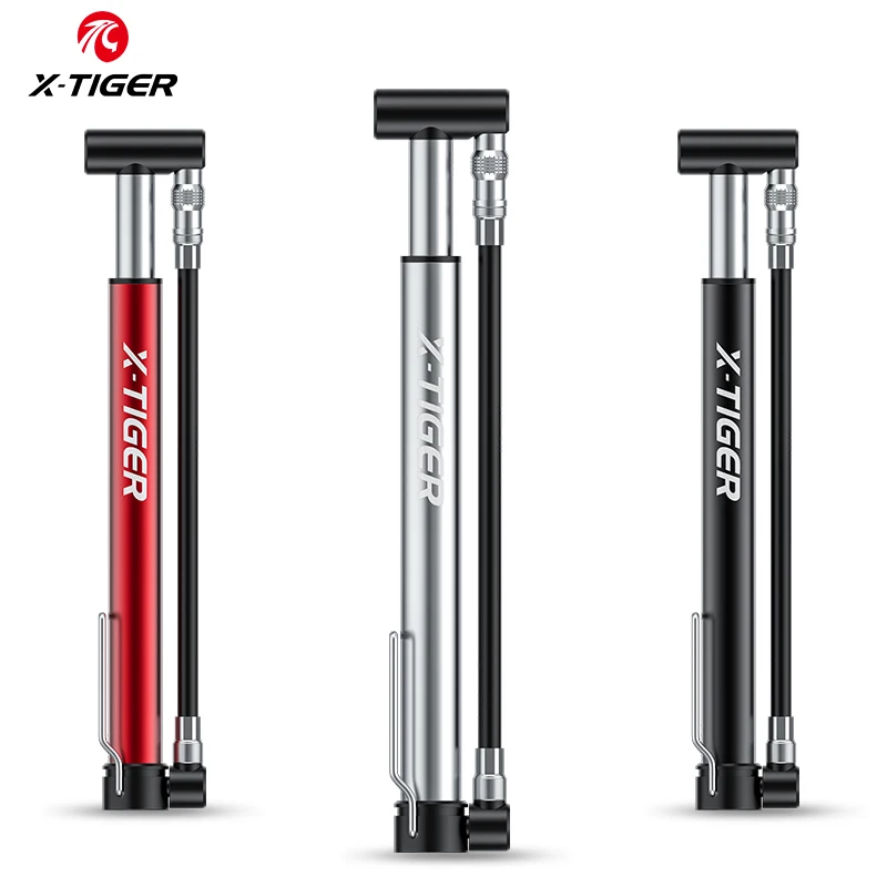 

X-TIGER Bike Pump 130Psi High-Pressure Bicycle Inflator Aluminum Portable Schrader Presta Valve MTB Tire Pump