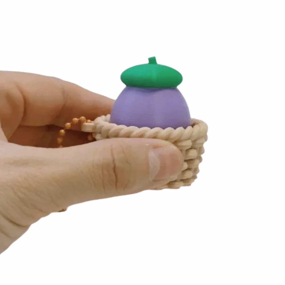 3D Printed Roller Stress-relief Button Portable Gear Roller Slides Smoothly Clickable Basket Pumpkin Button Vegetables Fruits