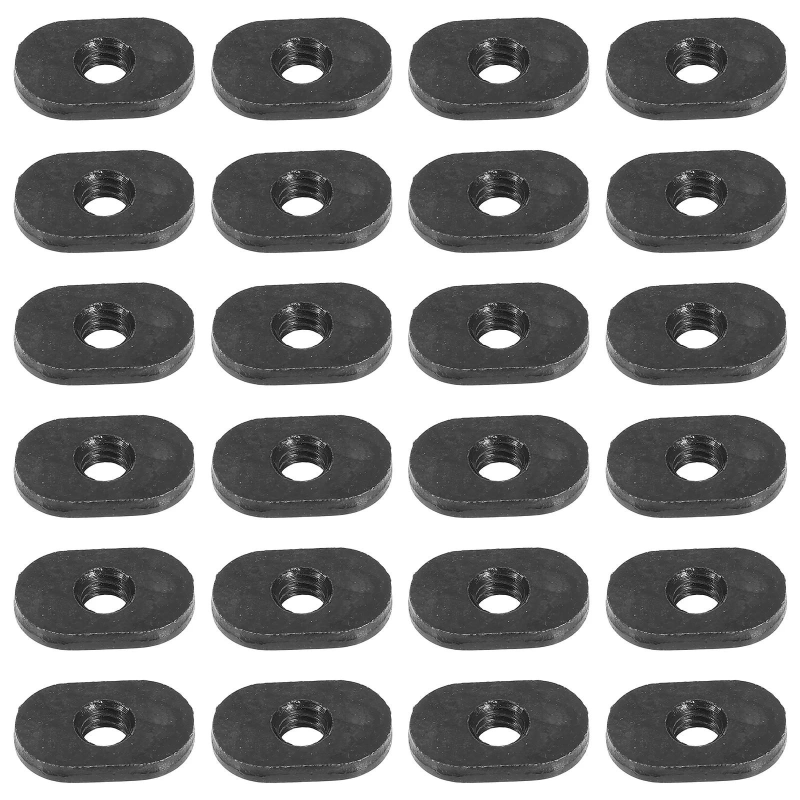 

25 Pcs In Nut Block Simple Sliding T-Nut for Track Threaded Nuts Fastener Hardware Black Metal T-Nut For Track Finish