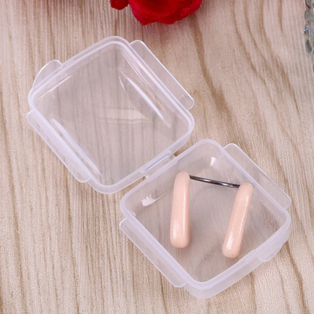 

2pcs Tpr Swimming Nose Clip Waterproof Anti-Choking Padded Reusable For Adults Pool Swim Accessories Flesh Color