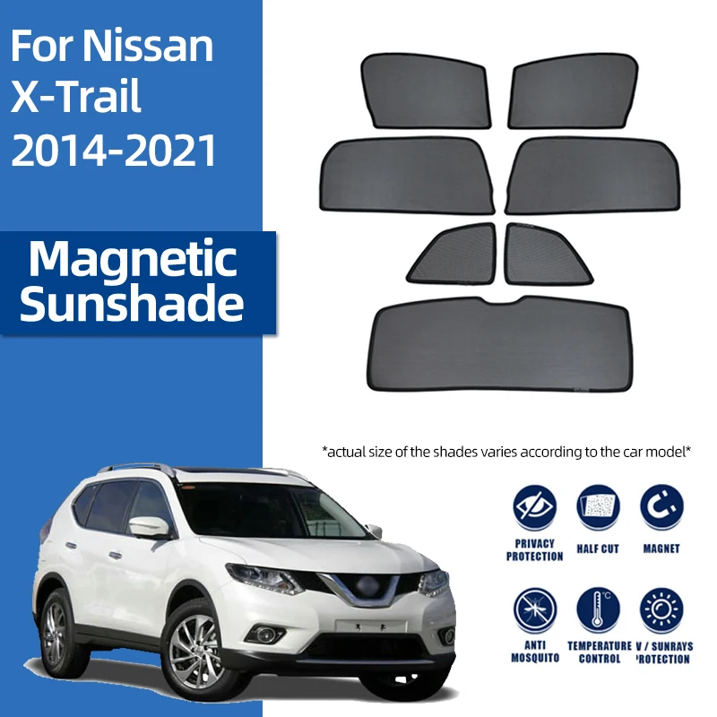 

For Nissan X-TRAIL XTRAIL T32 Rogue 2014-2021 Car Rear Side Baby Window SunShade Shield Front Windshield Curtain Sun shade Visor