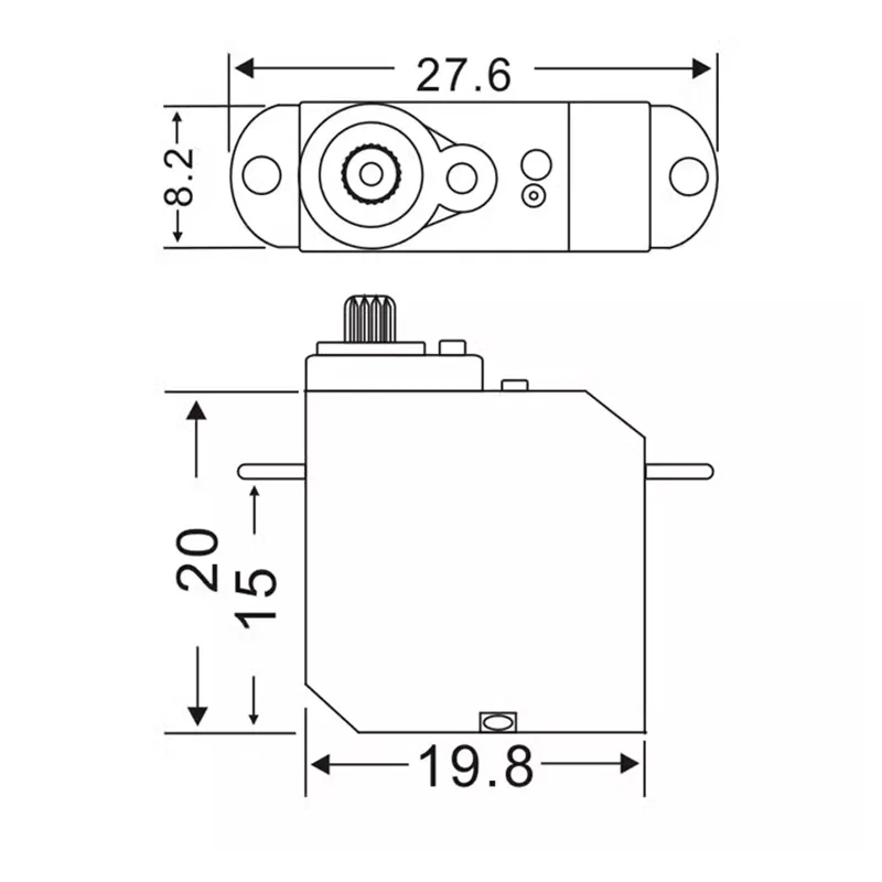 JX Servo PDI-D56MG 5,6 g Metallgetriebe, digitaler kernloser Servo 3,7–5,5 V für 1/24 RC Crawler Mini-Flugzeug – Detail 1