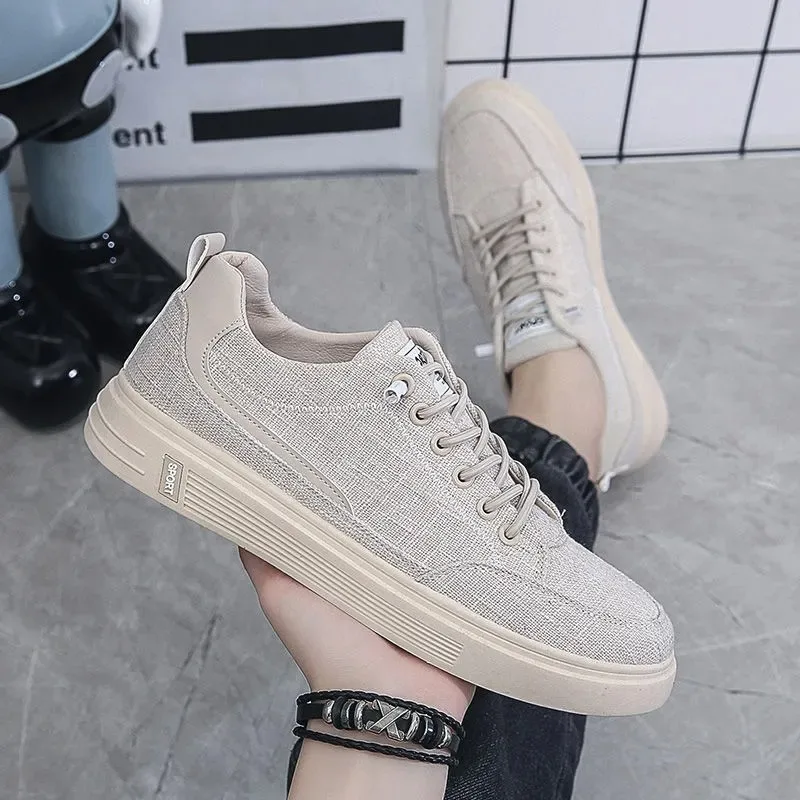 Odor Resistant Canvas Shoes Men Casual Sneakers Slip On Trainers Male Summer Breathable Espradilles Man Black Plimsolls Shoes