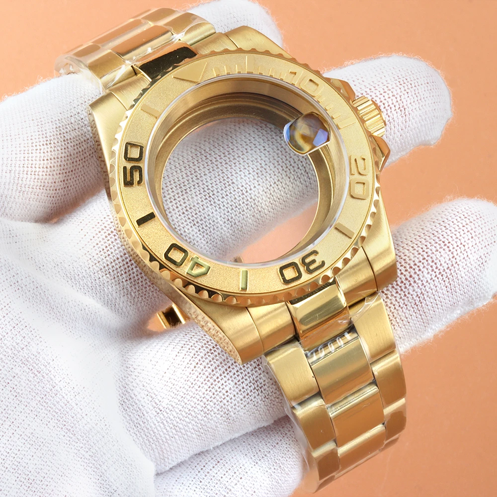 

For Yacht-Master SUB GMT NH35 40mm Watch Case Polish Oyster Bracelet Stainless Steel Fit NH34 NH35 NH36 NH38 Movement Waterproof