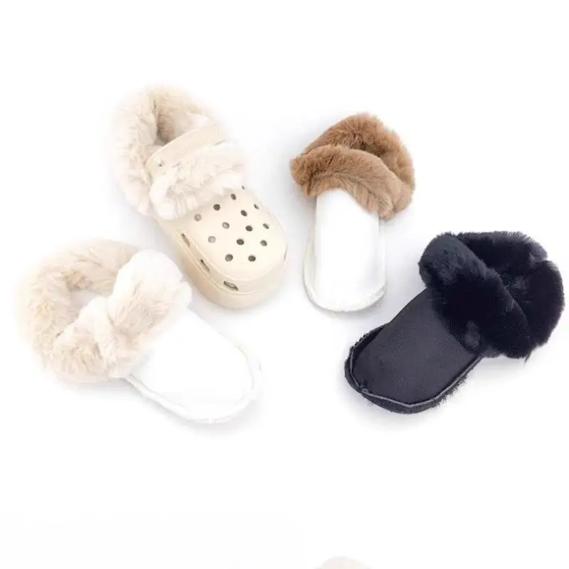 

Removable Soft Thickened Shoe Cover Clog Fur Lining Replacement Thicken Shoe Pads Clogs Slippers Plush Liner Shoe Accessories