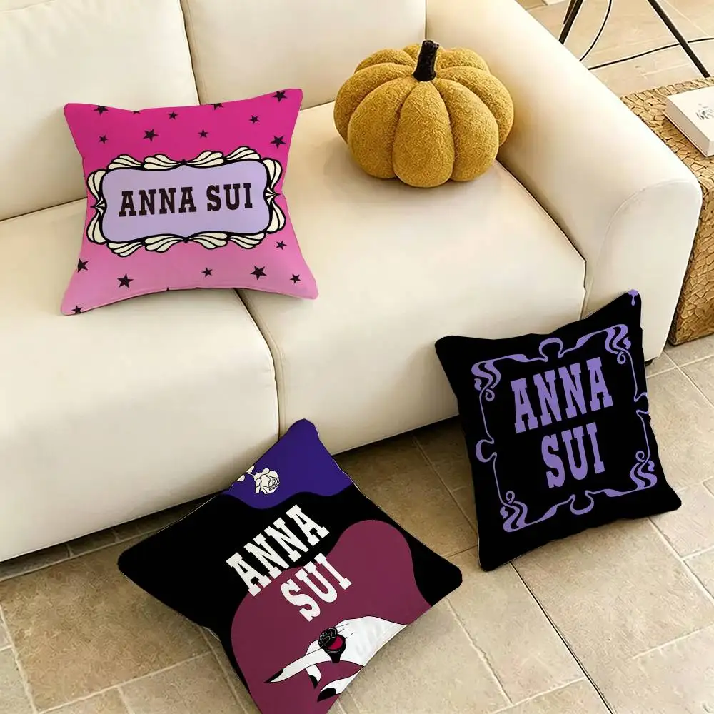 

Brand ANNA S-SUI Square Double-Sided printed Pillow Case Bedroom Bedside Pillow Sofa Cushion Cover Gift