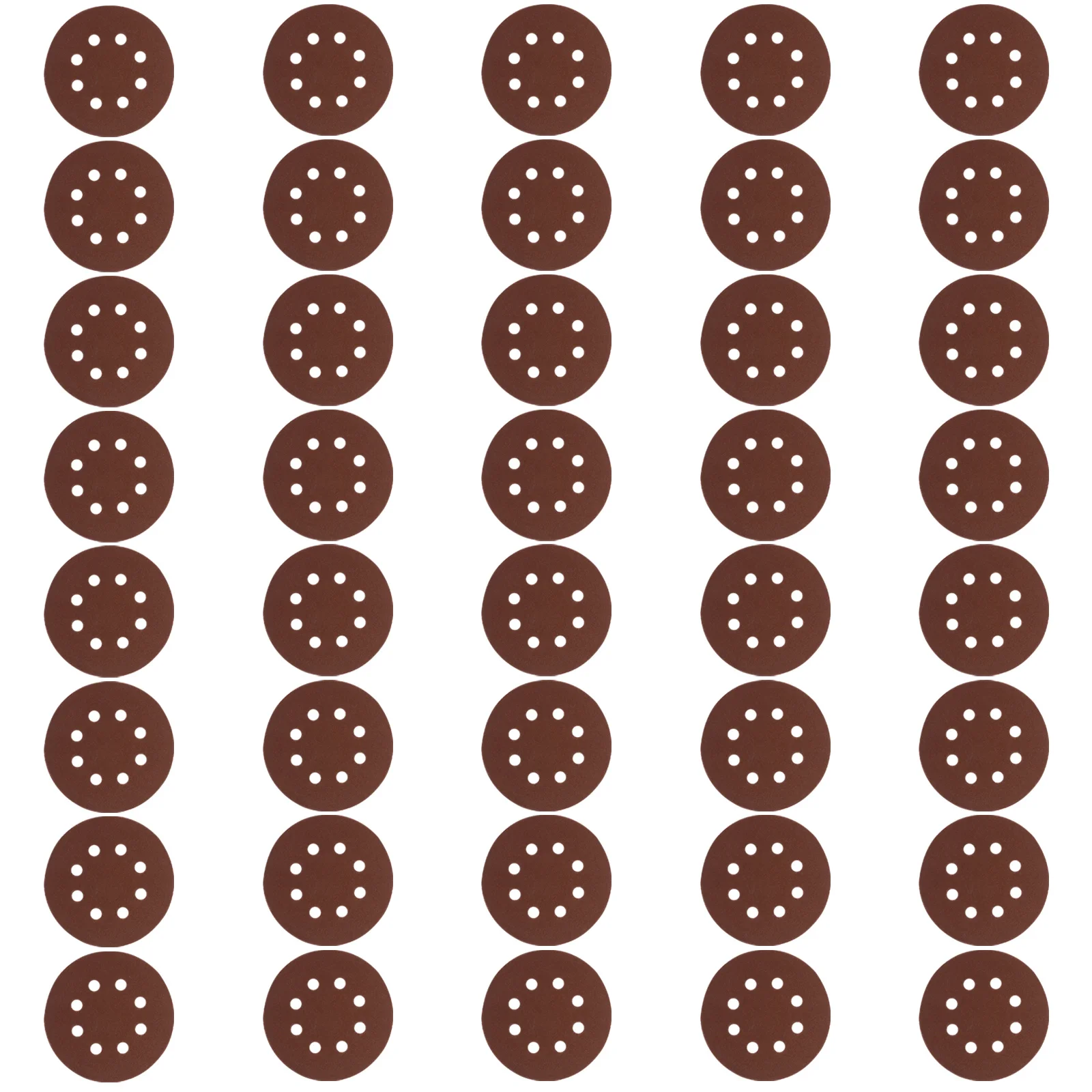 40 قطعة أقراص الصنفرة هوك حلقة المدعومة 5 بوصة 60 80 120 240 حصى ل Pex 220 300 ماكينة سنفرة مدارية عشوائية مسبقة اللكم 8 حفرة #2