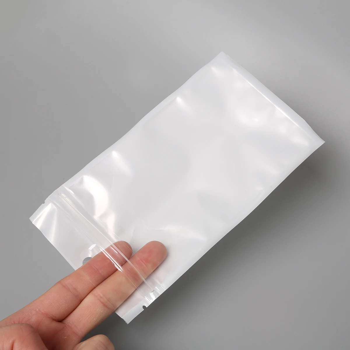 50/100pcs Multi Size Jewelry Zip Lock Bags With Hang Hole Clear White PP Plastic Poly Storage Bag Selfseal Reclosable Food Pouch