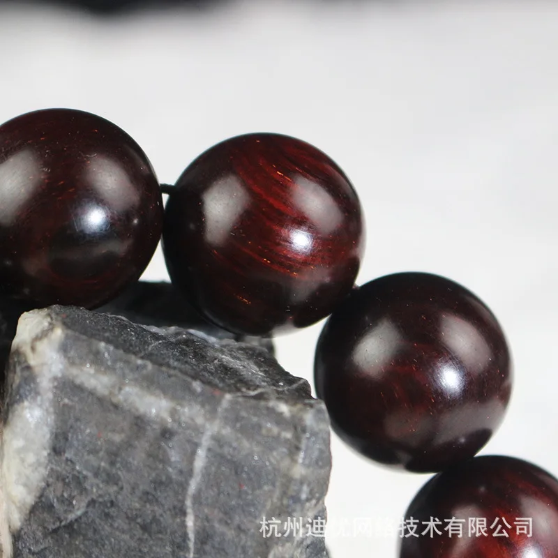 Indian small-leaf bracelet, high oil content, dense and heavy, collectible rosewood , Buddhist prayer beads, unise