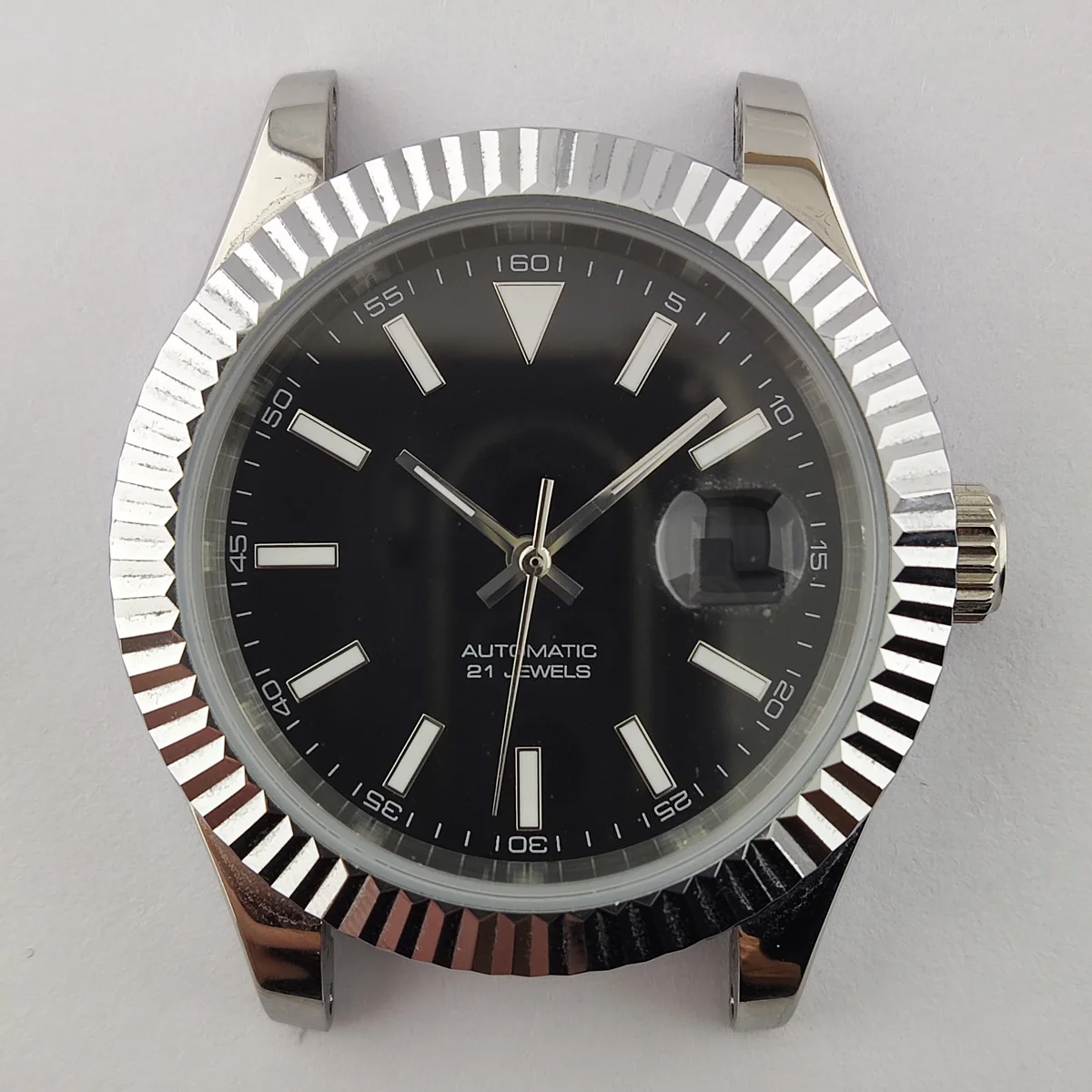 40.5มม.Miyota8215กรณี Nh35เคสโลโก้ที่กำหนดเอง Dial Miyota 8215การเคลื่อนไหว Watchial สแตนเลสนาฬิกาอุปกรณ์เสริม