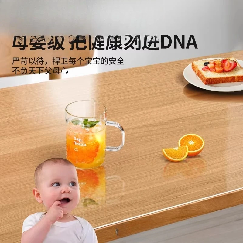 

Soft plastic glass transparent tablecloth, leave-in waterproof, oil-proof and scalding-proof